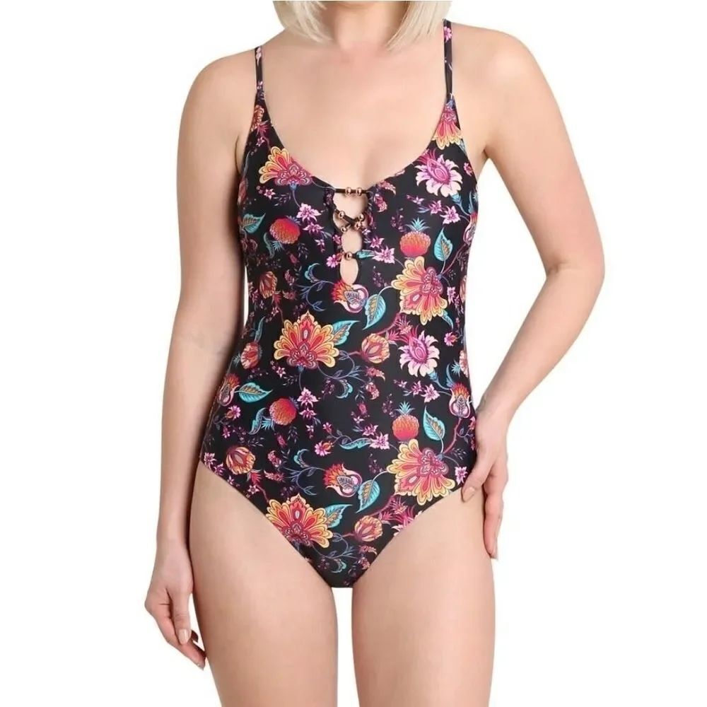 Nanette Lepore Val V-Neck One Piece Swimsuit Swim
